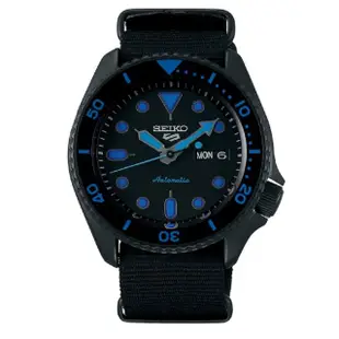 【SEIKO 精工】5 Sports潮流全黑機械男錶/42.5mm/SK035(4R36-07G0A)