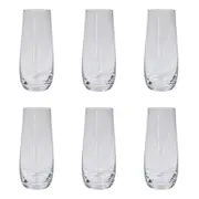Alex Liddy Grand Cru 6 Piece Stemless Glass Flute Set 290ml - Robins Kitchen