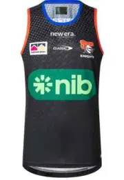 Newcastle Knights 2025 NRL Mens Black Training Singlet Sizes S-7XL BNWT