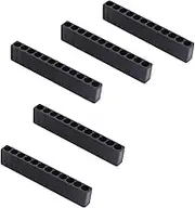 5 Pcs Hex Bit Holder,12 Holes Hex Bit Organiser,Professional Screwdriver Bit Holder,Plastic Drill Bit Storage Strips,Screwdriver Organiser Set,for DIY Enthusiast,Craftsman (Black)