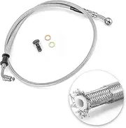 Mofun 32" Extended Length ABS Upper Hydraulic Braided Front Brake Line Kit For 12"-14" Handlebar Compatible with Harley Softail Fat Boy 114 2018-2024, Fit Softail Deluxe Sport Glide, Stainless Steel