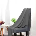 Knitted Throw Blanket 47" x 70" for Sofa/Couch Bed Soft 100% Cotton Home Grey
