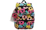 BETSEY JOHNSON Backpack Donut Cat Face School Travel Diaper Weekender NWT