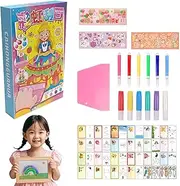 Xatteua Rainbow Scratching Art for Kid, Kids Dot Painting Art Kit, Scratching Art Paper Painting Rainbow Scratching Paper Art Paint Kit for Children
