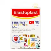 Elastoplast Sensitive Kids XL Plasters (6x7cm) Pack of 10's