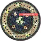 30" Black Round Marble Top Dining Coffee Center Inlay Mosaic Table