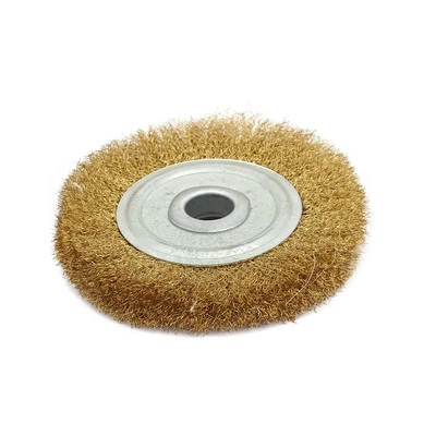 100mm Dia Brass Wire Polishing Brush Wheel Buffing Tool Brass Tone