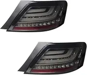 CLZCNQLX Car Lights Compatible for Toyota Reiz 2005-2009 Tail Light Rear Stop Lamp Brake Signal DRL Reverse Automotive Accessories(2black taillights)
