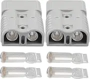 Anhoer 2X Anderson 175 AMP 600V Plug Cable Terminal Battery Power Connector Quick Car Battery Connector for Car, Motorhome, Caravan(Grey)
