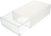 ROMISBABA Household Drawer Box Transparent Multi Desktop Storage Case for Dorm Office Sturdy Stackable Design Convenient Organisation of School Supplies Accessories