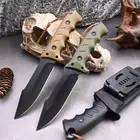 Fixed Blade Knife With Sheath G10 Handle Camping Tactical Survival Knives