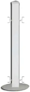 PVC Picket Fence 800mm Gate White Temporary Posts Portable Fencing Events Entry, Post & Base 960h