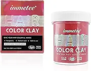 [immetee] Hair Color Wax, Temporary Hair Color Wax, Temporary Hair Tinting Gifts for Children Girls, Washable, for Christmas, Party, Cosplay, Birthday, 100g (Wine Red)