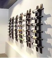 LINEX Wine Barrel Stave Hanging Wine Rack Handcarved 6 Bottle Barrel Stave Wall Wine Rack (Browm, 90cm X 20cm X 13cm)