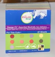 Ellison 87 Sheets For Cricut Thin Cuts Neutrals 2.5”Textured Cardstock Block NEW