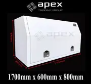 BRAND NEW TOOLBOX 2.5MM CHECKER POWDER COAT TOOL BOX-UTE TRUCK STORAGE- 1768FCPW