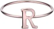 [AoedeJ] 925 Sterling Silver Stackable Initial Letter Rings Capital Letter Ring Charm Initial Band for Women