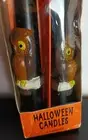 2 Black Vintage Tapered Halloween Candles. 10" OWL Figures, New in Box, Kmart