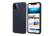For iPhone 11 Pro Max Case Genuine Leather Durable Slim Protective Cover Blue