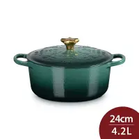 在飛比找博客來優惠-Le Creuset 歡樂耶誕系列 典藏圓形鑄鐵鍋 24cm