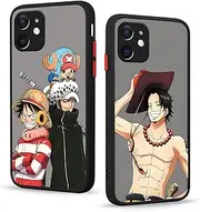 2 Pack Phone Case For iPhone 7/iPhone 8/iPhone SE3/2 4.7 inch, Anime Ace Gear 5 Nika Cartoon Manga Pattern Shockproof Soft Aesthetics Design Full lens Protection Cover for Children Boy Girl, Black