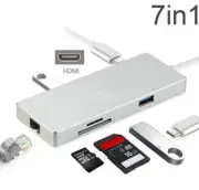 Type C to Ethernet SD TF Card Reader USB 3.0 4K HDMI TV Video Adapter For Laptop
