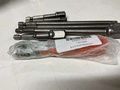 6pc Impact Drill Bit Socket Adapter Set Extension Bar 1/4" 3/8" 1/2" Hex Drive