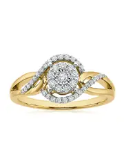 London 9ct Yellow Gold Round Brilliant Cut with 1/4 CARAT tw of Diamonds Ring