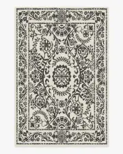 200' x 290' | Machine Washable Runner Rug | Kid & Pet Friendly | Indoor Rug | Delphina Black & White Rug | Ruggable