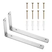 Floating Shelf Brackets, 10 x 6 x 0.9inch Heavy L Shelf Bracket, 2 Set