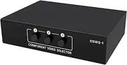 tunghey 3 Port HD Component YPBPR Splitter 3 in 1 Out DVD Player PS2 PS3 Game Console Camera TV Box External 5RCA Audio Video TV Monitor Projector Converter 1920@1080P