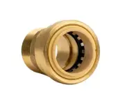 QUICKFITTING 1 in. Push-to-Connect x MNPT (Male Thread) Brass Adapter Fitting