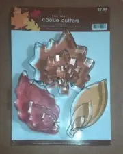 Cookie Cutter Set 5.2"/3"/1.5" FALL 9 Pc. Stainless Steel Autumn Leaf NEW