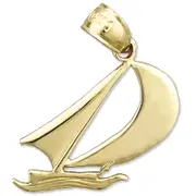 14K Gold Sailboat Mini Charm