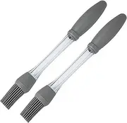 Silicone Basting Brush, 2PCS Heat Resistant Silicone Pastry Brush, Clear Tube Pastry Brush for Baking, Easy Clean Cooking Brush for Grilling BBQ Baking Kitchen Silicone Pastry Brush Cooking Brush SIL