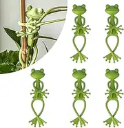 Frog Plant Stand, Green Frog Plant Supports, Cartoon Plant Branches Tie Down, Plant Frog Holder, Cute & Stable Support For Small Potted Plants & Succulents (5pcs)