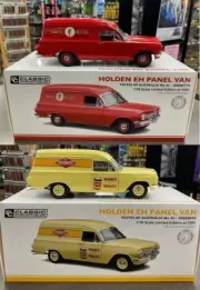 HOLDEN EH PANEL VAN TOA COLLECTION #1 ARNOTTS & #2 VEGEMITE 1:18 SCALE MODEL CAR