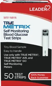 (2PK) Leader Self Monitoring Blood Glucose Test Strips 50Ct 096295126631VL