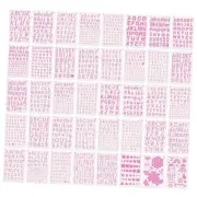 BAMIDELE 1, 0.75, 0.5, 0.35 Inch Letter and Number Stencils for Painting, 40