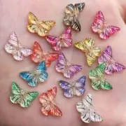40pcs Crystal Butterfly Resin Colorful Flatback Rhinestone Scrapbook Ornament