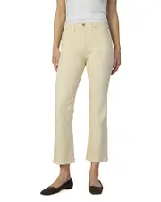 Joe's Jeans The Callie High Rise Cropped Bootcut Jeans in Creme Brulee