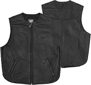 A-Pro Biker Vest Leather Cowhide Motorcycle Quality Moped Custom Chopper Sonic Moto