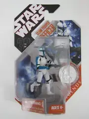 Star Wars Saga Legends Clone Trooper Officer Blue Variant Hasbro 2007 (Pg93E)