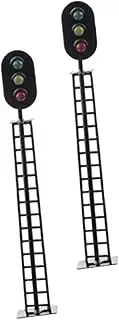 ERINGOGO 2pcs Sand Table Traffic Lamp Model Train Signal Light Illuminated Miniature Decor for Scene Layouts Construction Flexible Design Landscape Accessory