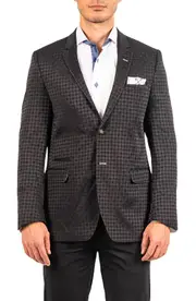 Maceoo Socrate Evo Resistance16 Houndstooth Check Blazer in Grey at Nordstrom, Size 3
