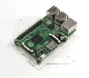 Zebra VESA Mounting Plate - for Raspberry Pi 4B, 3B+, 3, Pi 2, and Pi B+ ~Clear