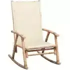 vidaXL Rocking Chair with cushion Bamboo OLL