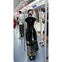 在飛比找蝦皮商城精選優惠-505❤古裝漢服 馬麵裙 日韓風 夏季新款女裝新中式國風女裝