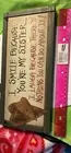 I Smile Because You're My Sister... I Laugh Because Rustic Wood Hanging Sign