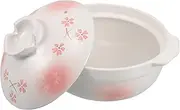 Amosfun Clay Stock Pot with Lid Coarse Ceramic Casserole Pot Japanese Design for Soup Rice